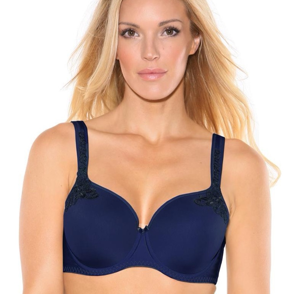 Navy Blue Full-Coverage Bra for curvy figure various sizes
